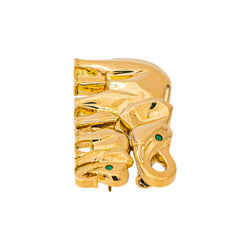 Cartier Broche Route des indes Or jaune Emeraude