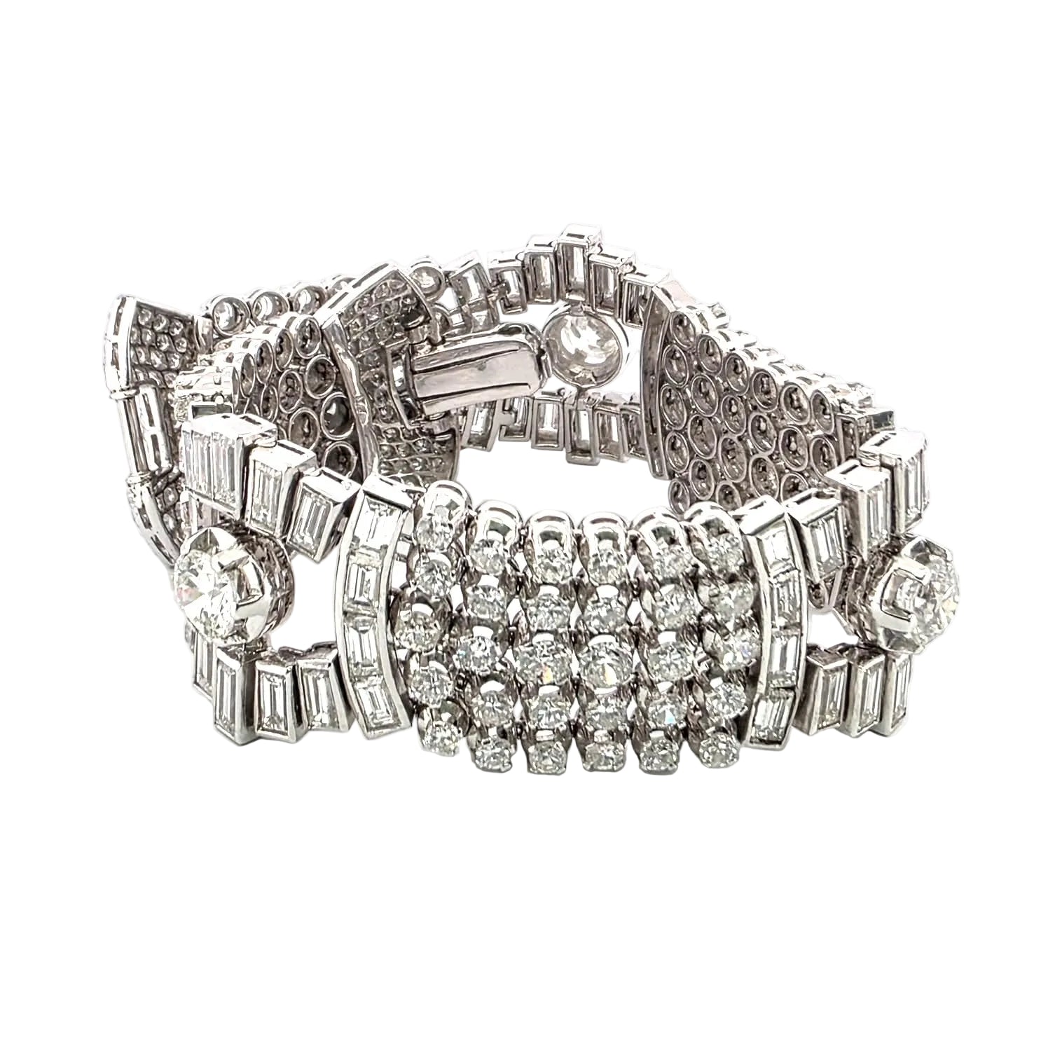 Bracelet en platine et diamants