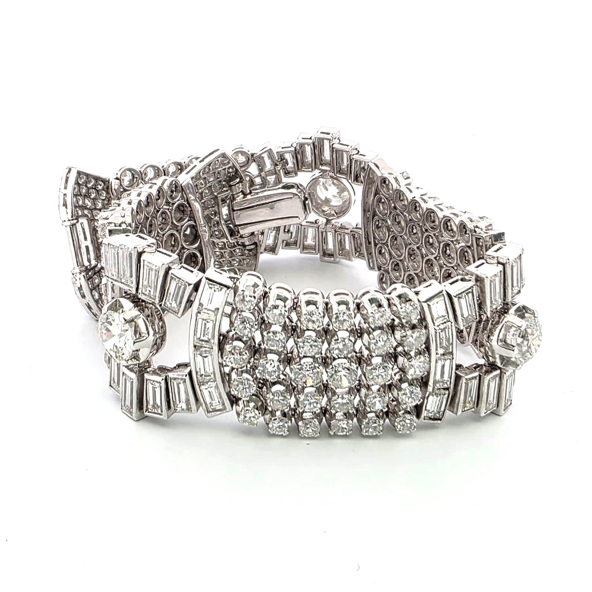 Bracelet en platine et diamants