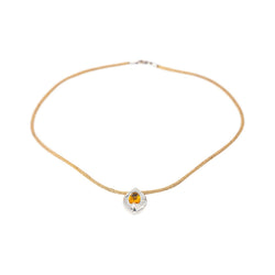 Piaget Collier Pendentif  Or blanc Citrine