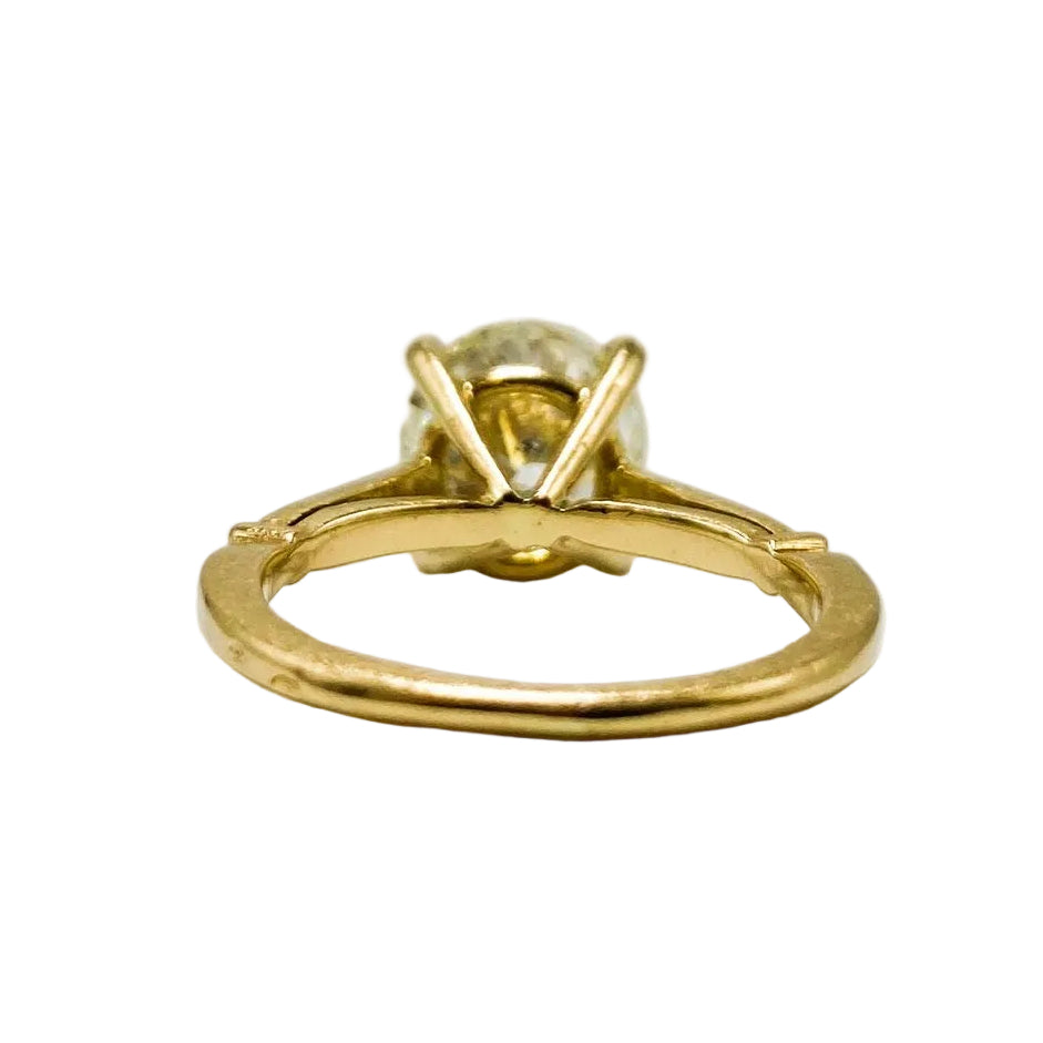 Bague Solitaire en or jaune et diamant