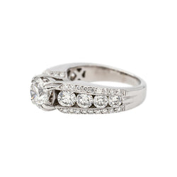 Bague Solitaire Or blanc Diamant