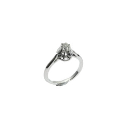 Bague Solitaire en or blanc et diamant