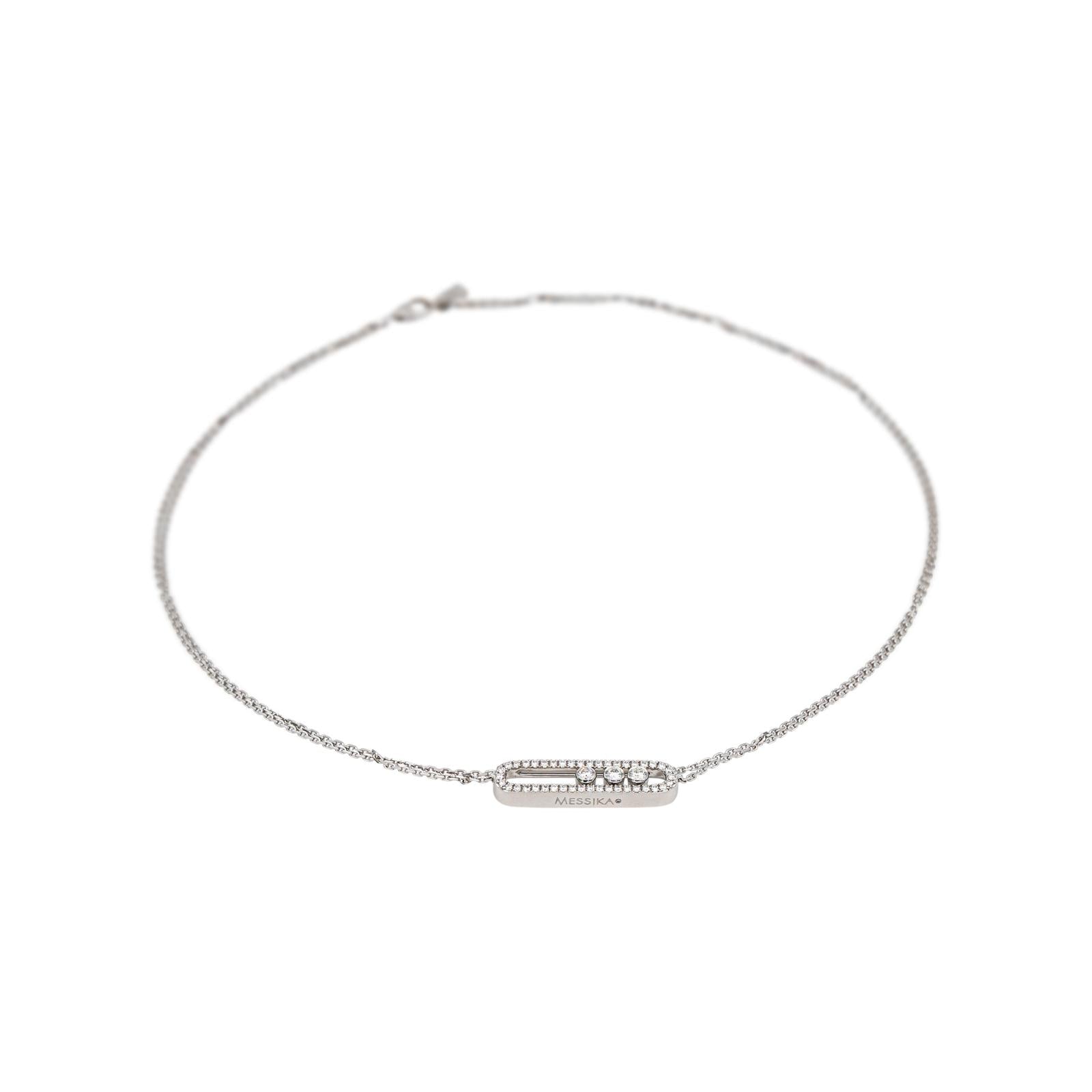 Messika Collier Move Or blanc Diamant