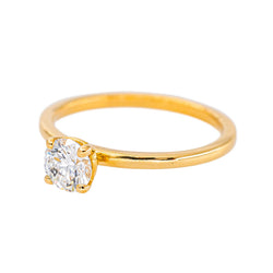 Bague Solitaire Or jaune  Diamant