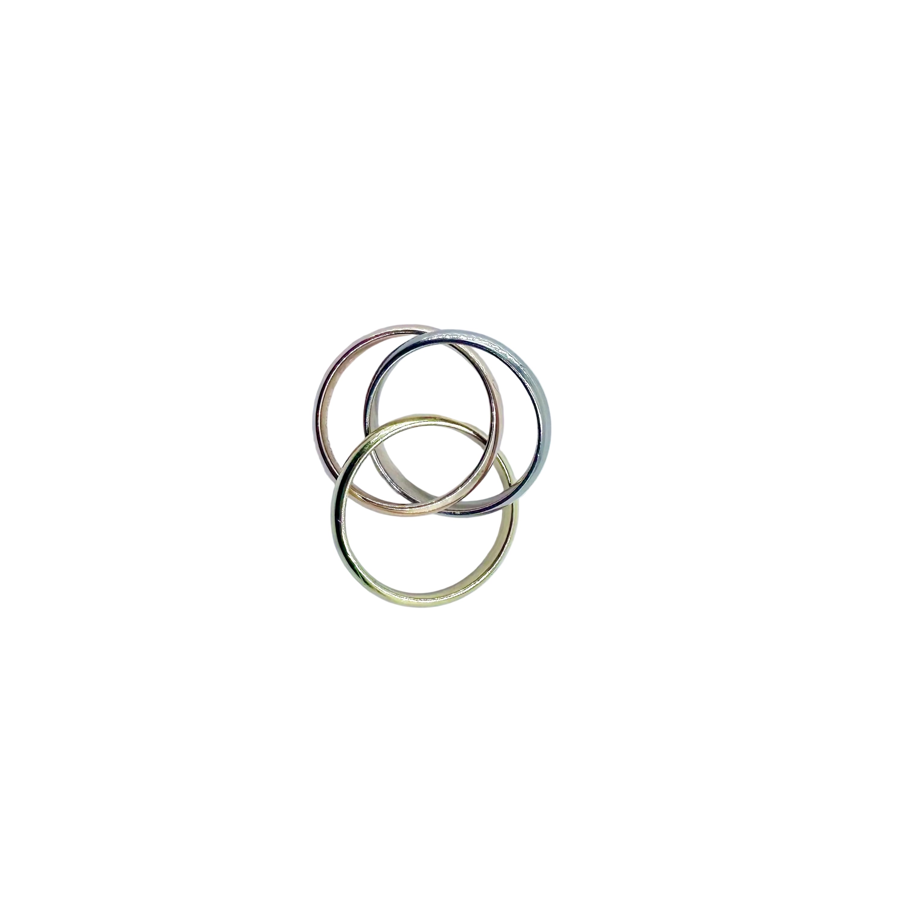 Bague CARTIER "Trinity" en or blanc, or jaune et or rose
