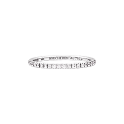 Bague Boucheron, « Epure », or blanc, diamants.