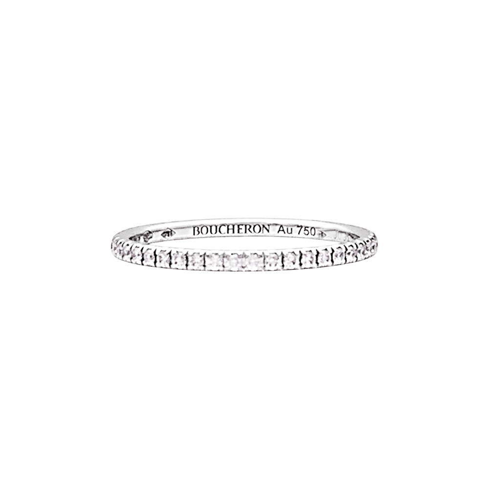 Bague Boucheron, « Epure », or blanc, diamants.