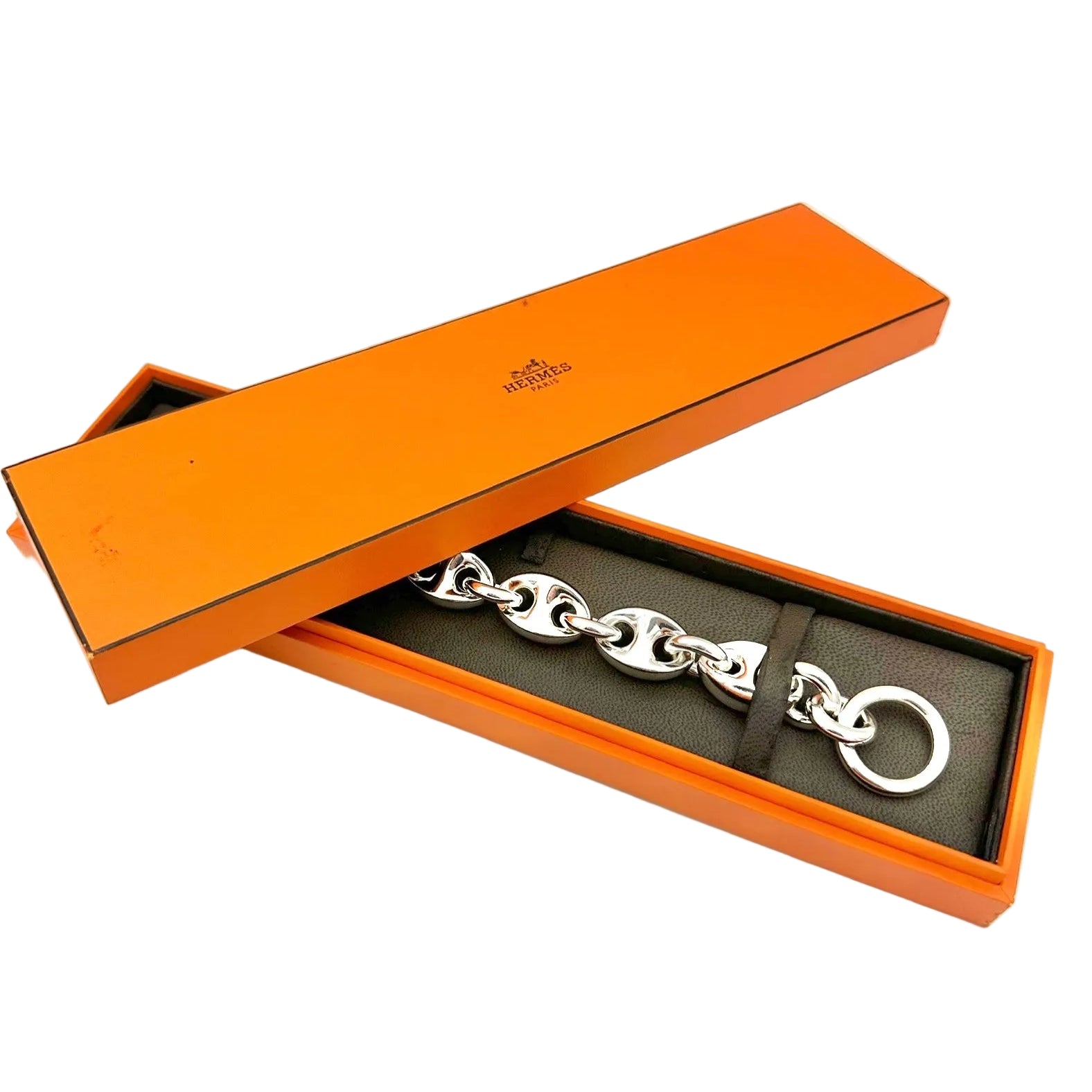 Bracelet Maille HERMÈS "Neptune" GM en argent