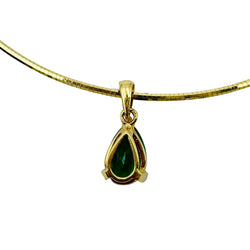 Pendentif en or jaune et émeraude