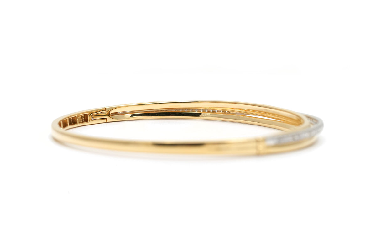 Bracelet Jonc en or jaune et diamants