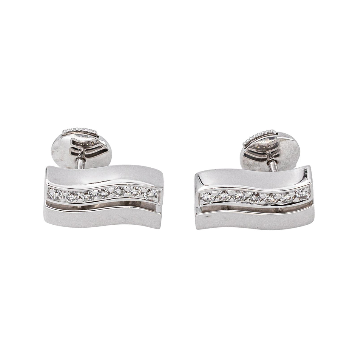 Boucles d'oreilles Puces  Or blanc  Diamant