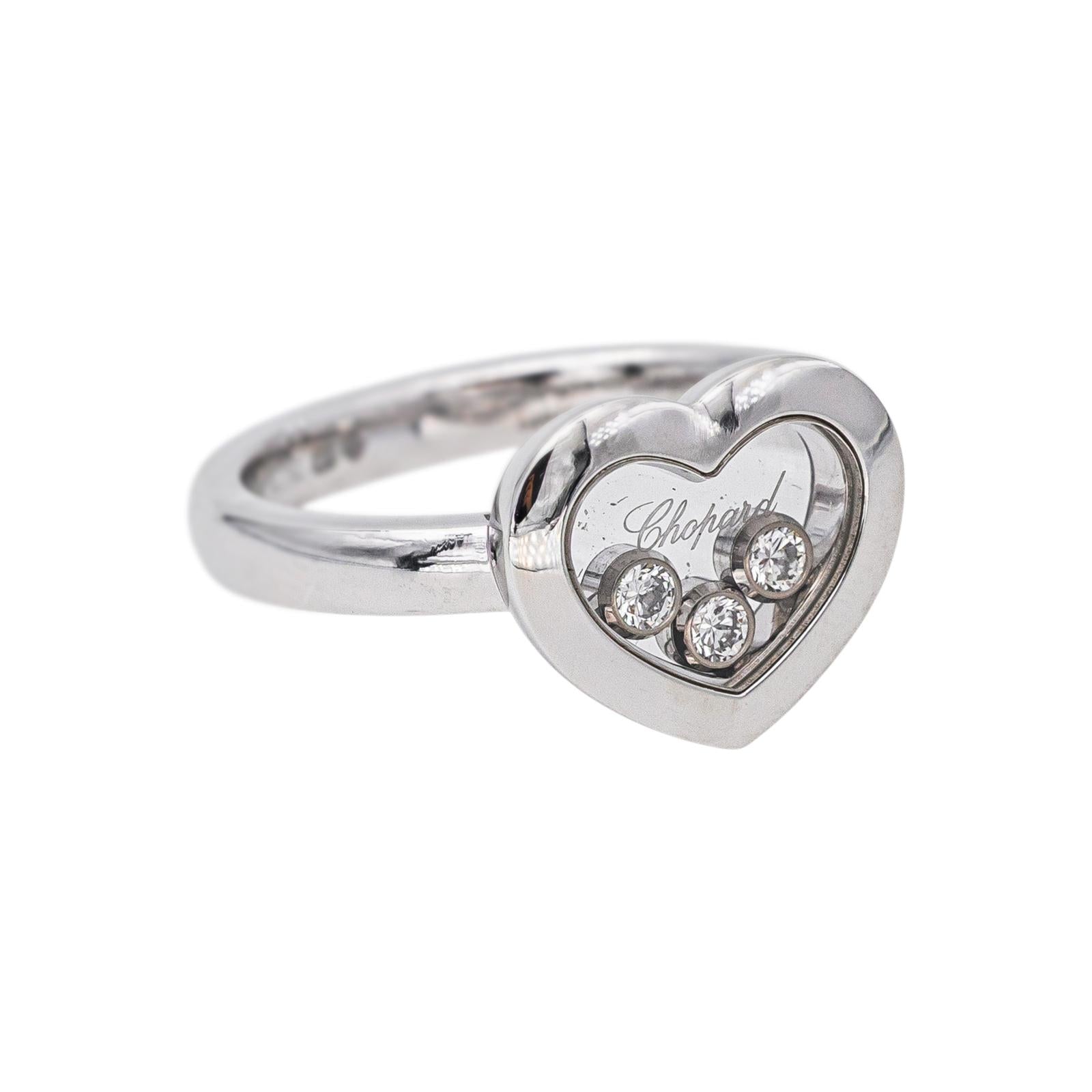 Chopard Bague Happy Diamond Or blanc Diamant