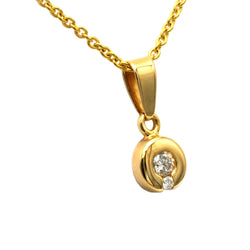 Pendentif en or jaune et diamants