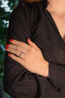 Bague Alliance américaine Platine Diamant