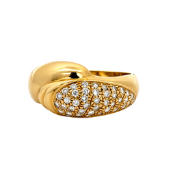 Bague Cocktail en or jaune et diamants