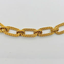 Sautoir en or jaune, maillons torsadés