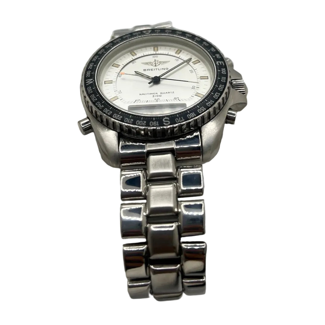 Montre BREITLING "Navitimer Pluton" en acier et quartz