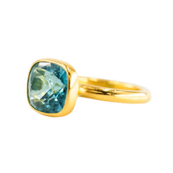 Bague Solitaire MARIE-HÉLÈNE DE TAILLAC en or jaune et tourmaline