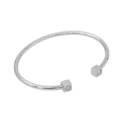 Bracelet Jonc Or blanc Diamant