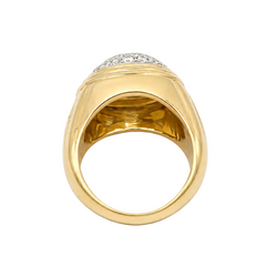 Bague Dôme en or jaune et diamants