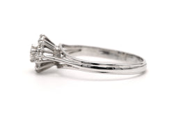 Bague Marguerite en or blanc et diamants