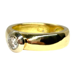 Bague Solitaire en or jaune et diamant
