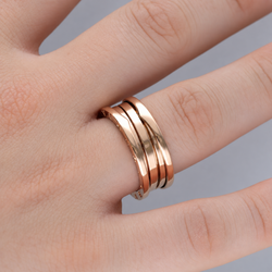 Bague Bandeau BULGARI "B.Zéro1" en or rose
