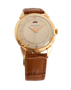 Montre JAEGER-LECOULTRE "Power Reserve 40h" en or rose et cuir