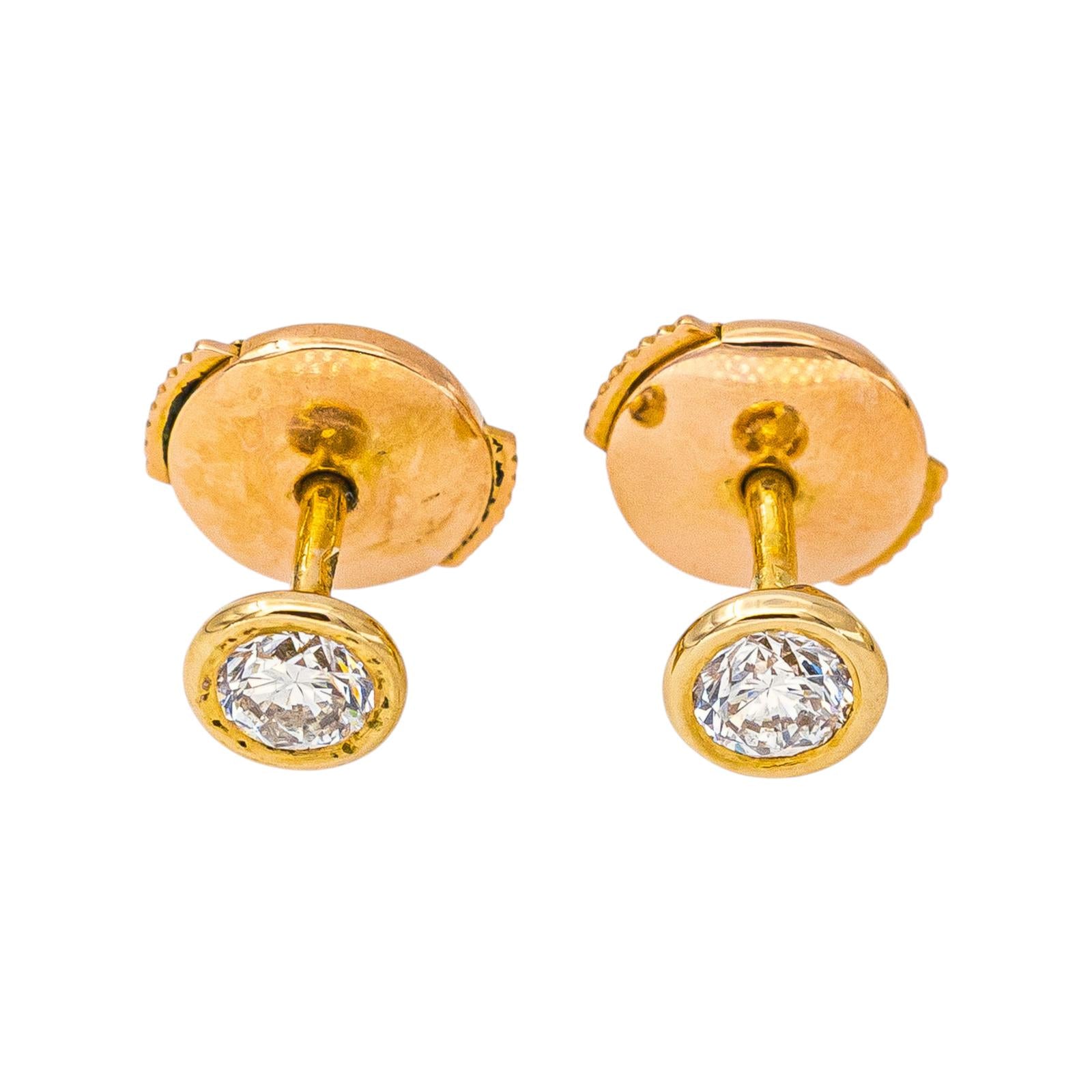 Boucles d'oreilles  Puces Or rose  Diamant