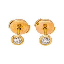 Boucles d'oreilles  Puces Or rose  Diamant