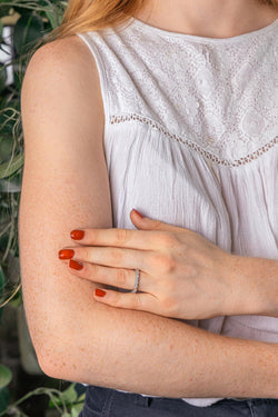 Bague  Alliance tour complet  Or blanc Diamant