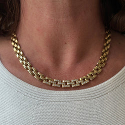 Collier Maille CARTIER "Panthère" en or jaune et diamants