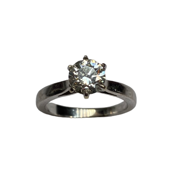 Bague Solitaire en or blanc et diamant