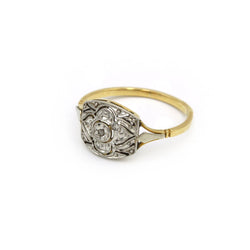 Bague Art Déco en or, platine et diamant
