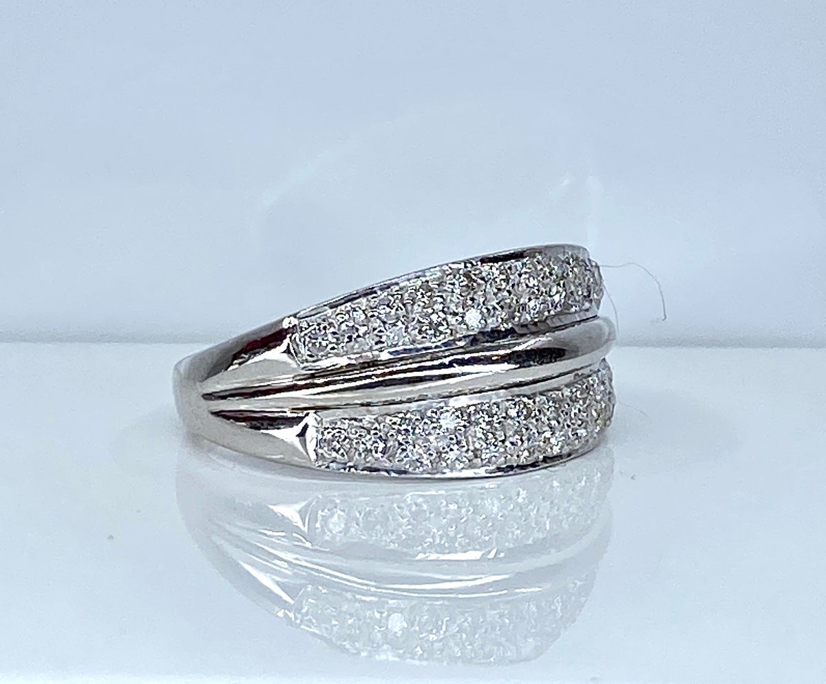 Bague Jonc en or et diamants
