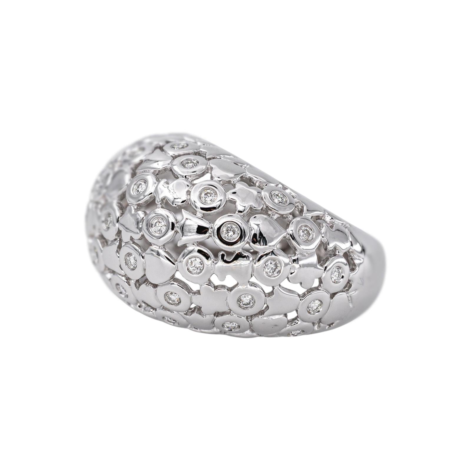 Bague Dôme Or blanc Diamant