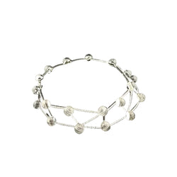 Collier Ras de Cou CARTIER "Les Molécules" en or blanc et cristal de roche