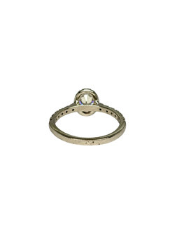 Bague Solitaire en or blanc et diamants