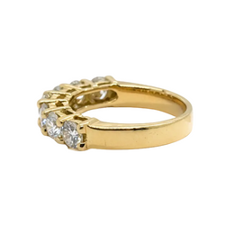 Bague Alliance en or jaune et diamants