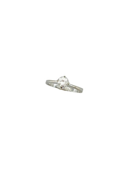 Bague Solitaire en or blanc et diamant