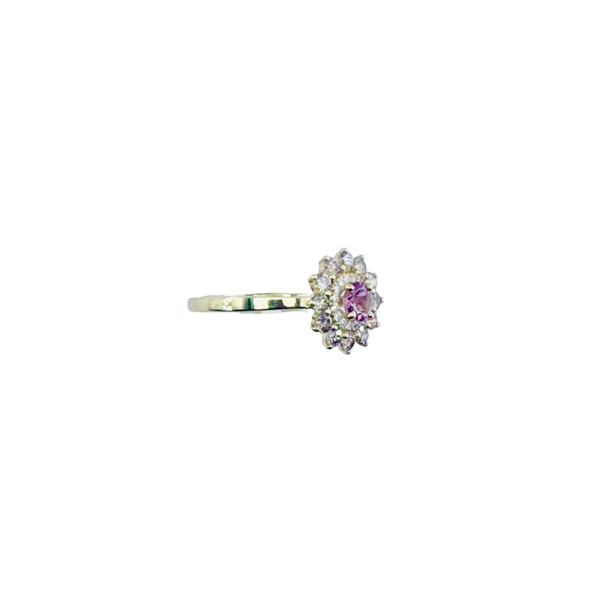Bague Entourage GEMMYO "Lefkos Camaïeux" en or jaune, tourmaline et diamants