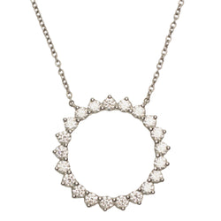 Collier Pendentif TIFFANY & CO. "Open Circle" en platine et diamants