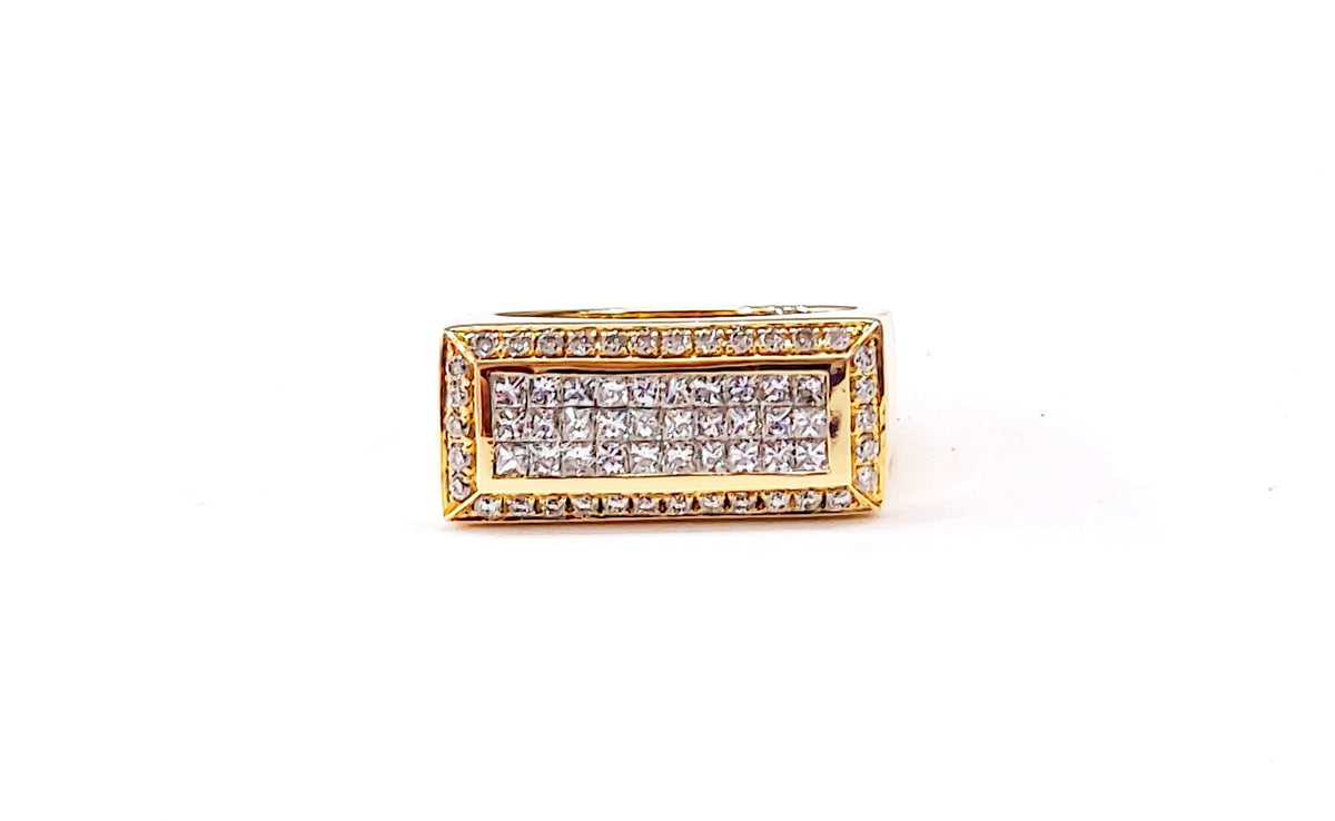 Bague Jonc en or jaune et diamants