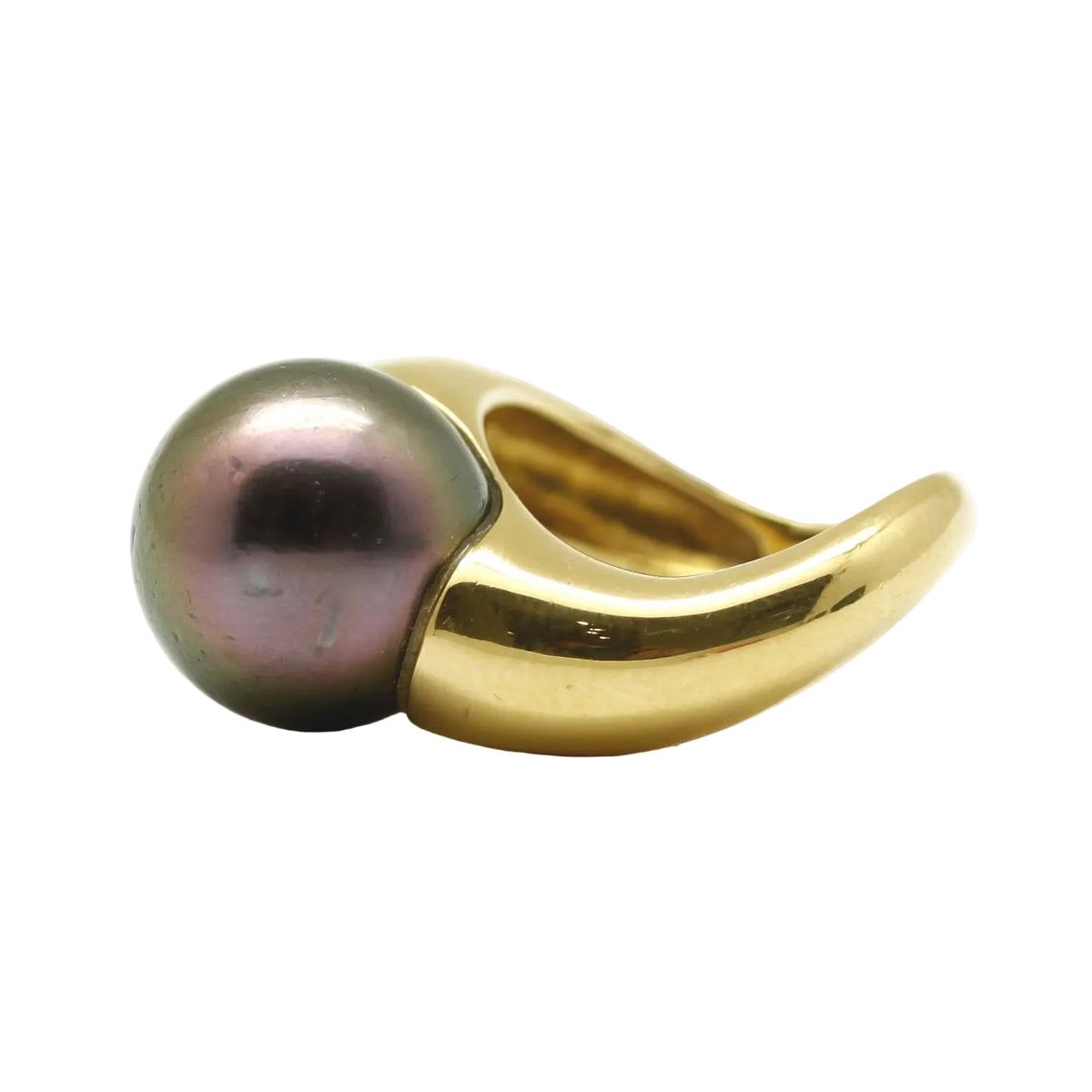 Bague Solitaire en or jaune et perle