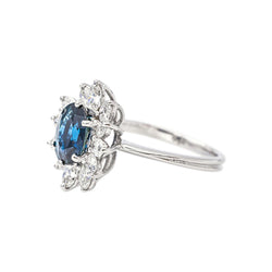 Bague Pompadour Or blanc Saphir