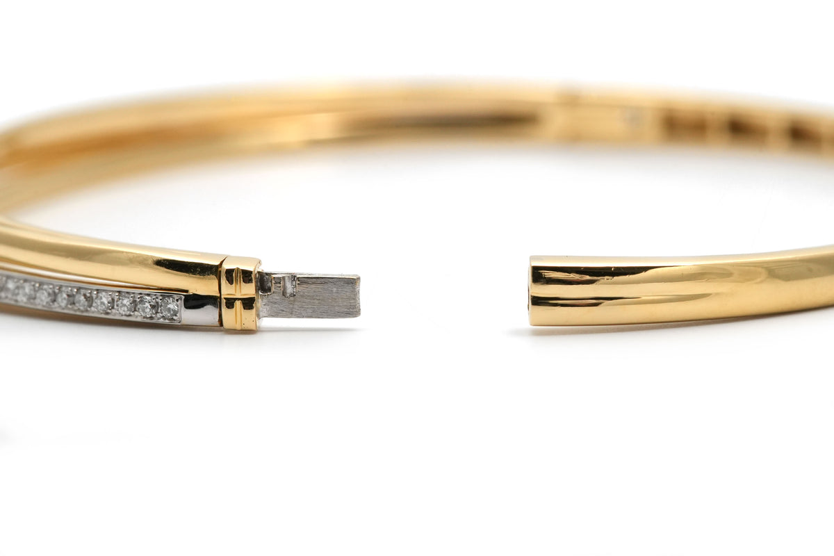 Bracelet Jonc en or jaune et diamants