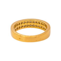 Bague Demi-alliance Or jaune Diamant