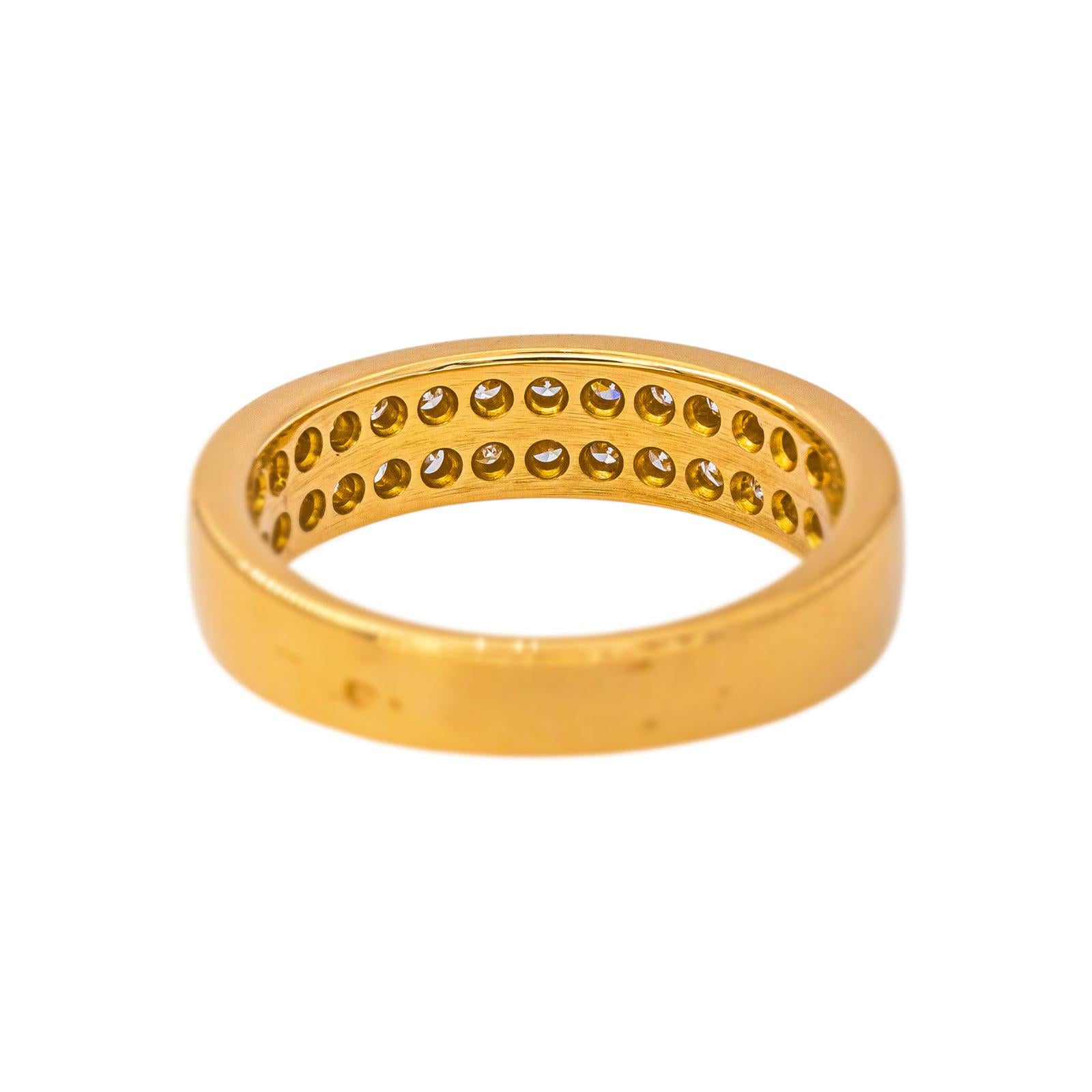 Bague Demi-alliance Or jaune Diamant