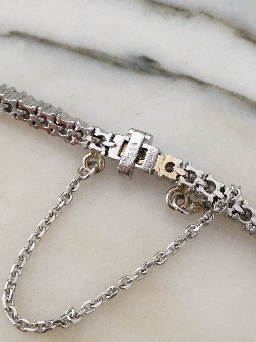Bracelet Ligne en platine et diamants